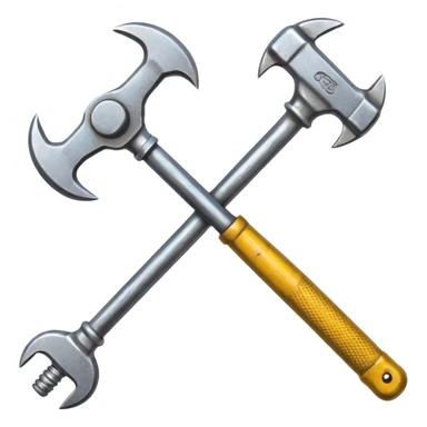 consturction spanner and hammer in a form of cross sticker
