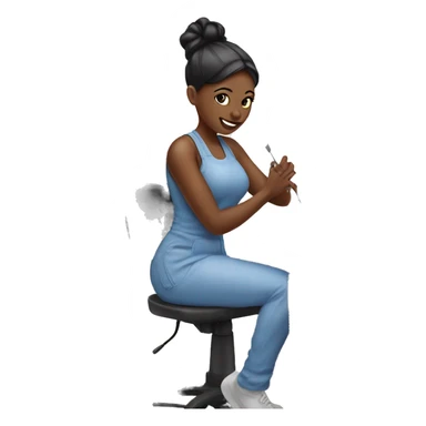 nail tech doing nails sticker