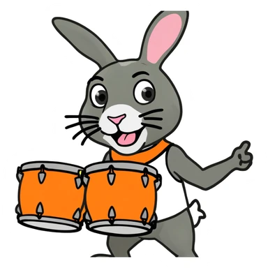 Energizer bunny with drums  sticker