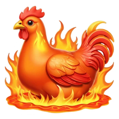 Lava cicken sticker