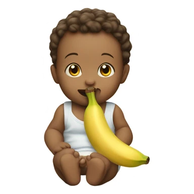 Baby with a banana  sticker