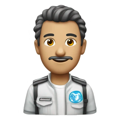 un chico con un silbato y cronómetro sticker