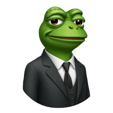Pepe in suit sticker