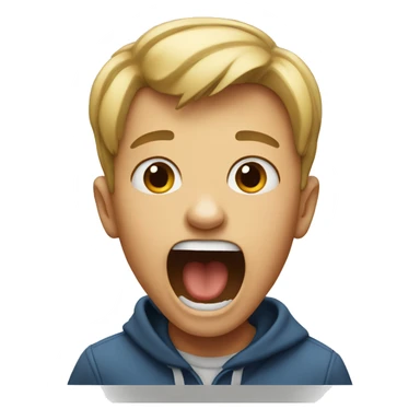 shouting kid sticker