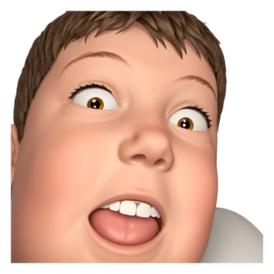 brown haired boy portrait sticker