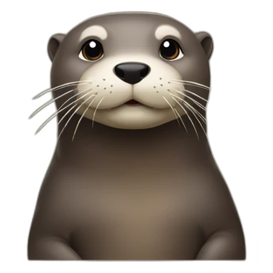 otter circle sticker