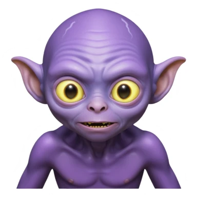 Neon gollum.in space sticker