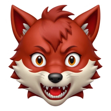 Wolf Boy Red Scared sticker