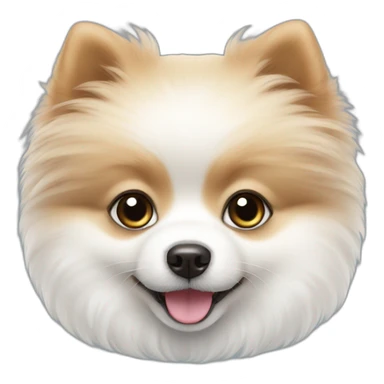 White pomeranian puppy sticker