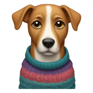 Dog wearing a sweater  sticker