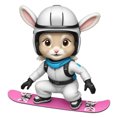 Snowboarder Bunny sticker