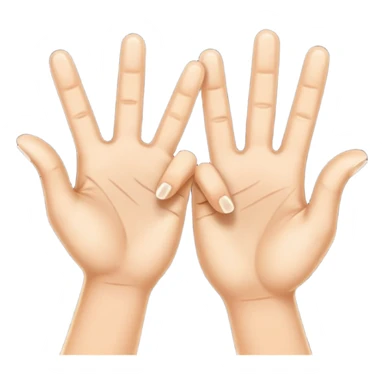 Two hands giving a "spirit fingers" or jazz-hands motion, maybe with little sparkles. sticker