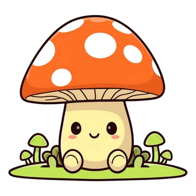 Sleeping mushroom  sticker