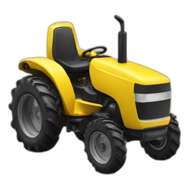 mini yellow tractor sticker