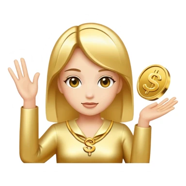 money sign with clean girl aesthetic sticker