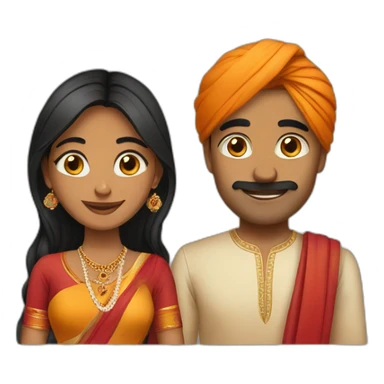 Indian couple in love  sticker