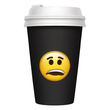 Takeaway coffee cup black sticker