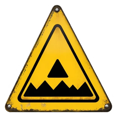 panneau attention  sticker