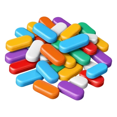 colorful medicine tablets sticker