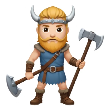 Viking warrior with an axe sticker