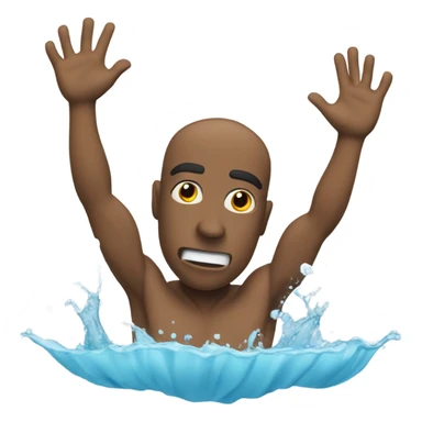 Man doing a manu in water sticker