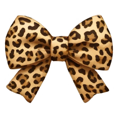 Leopard print bow sticker