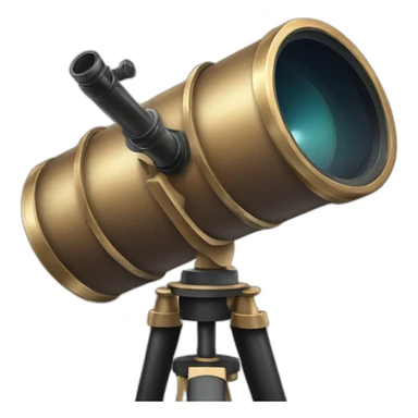 cartoon vintage telescope sticker