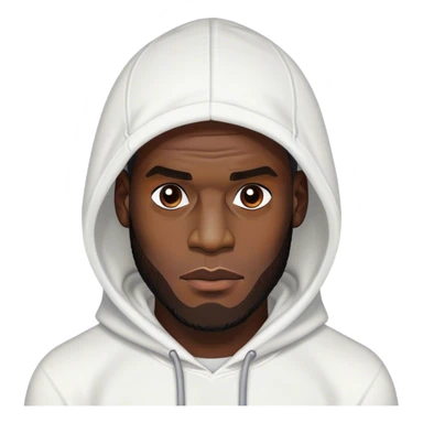 Lebron james wearing a white hoodie  sticker
