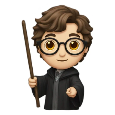 harry potter with wand sticker