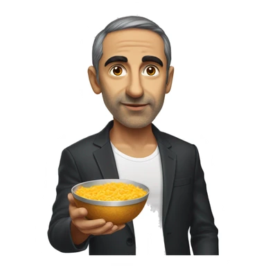 Zemmour avec une coupe au bol sticker