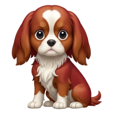 ruby colored king charles sticker