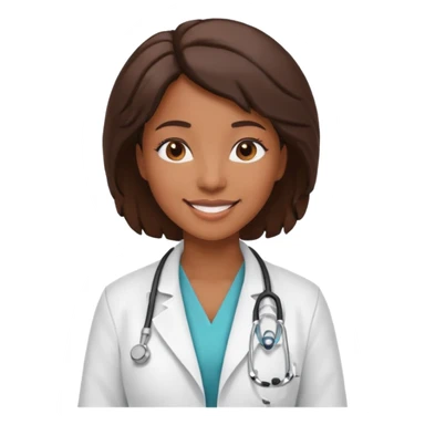 black female doctor sticker