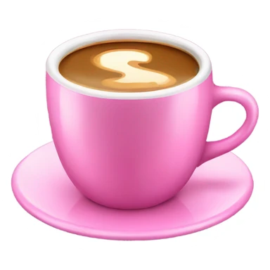 espresso Coffee in pink cup sticker