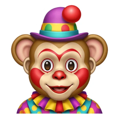 monkey clown sticker