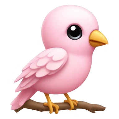 Cute light pink bird sticker