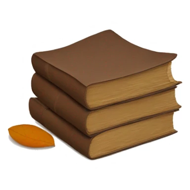 brown stack of letters and autumn leaf sticker