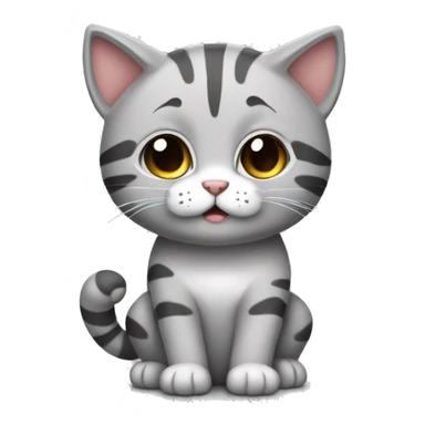 gatito banco con manchas grises tomando mate cute sticker