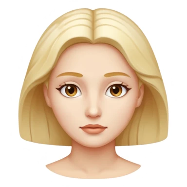 Marble style statue of woman face full white sticker