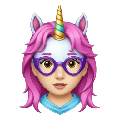 unicorn face mask scout girl sticker