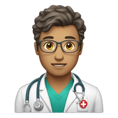 CPR done by young doctor sticker