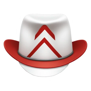 Red and white Drill team hat sticker