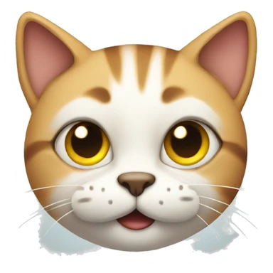 cat face with squinting eyes sticker