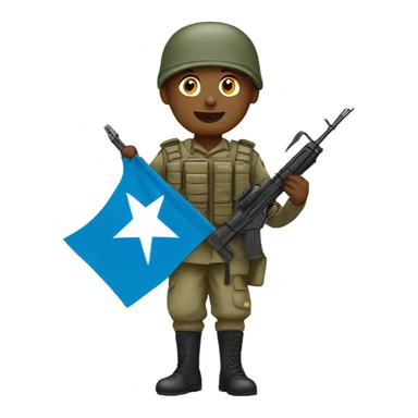 soldier with somaliaflag sticker