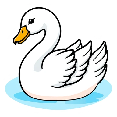 Swan sticker