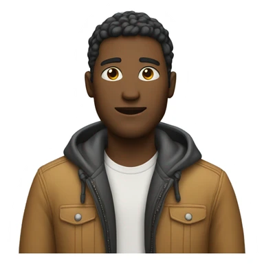 dude wearing a jacket sticker