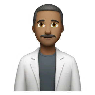 man doing art with help of ai sticker