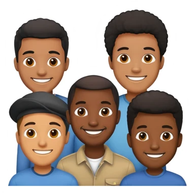 five black men sticker