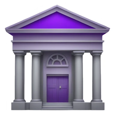 Purple bank building  sticker