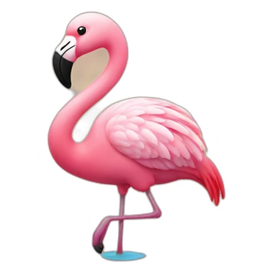 Cute little chubby Flamingo sticker