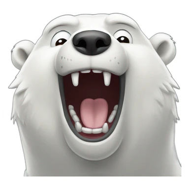 King Polar Bear Laughing sticker